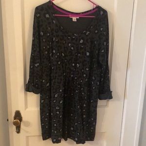 Leopard print maternity tunic dress